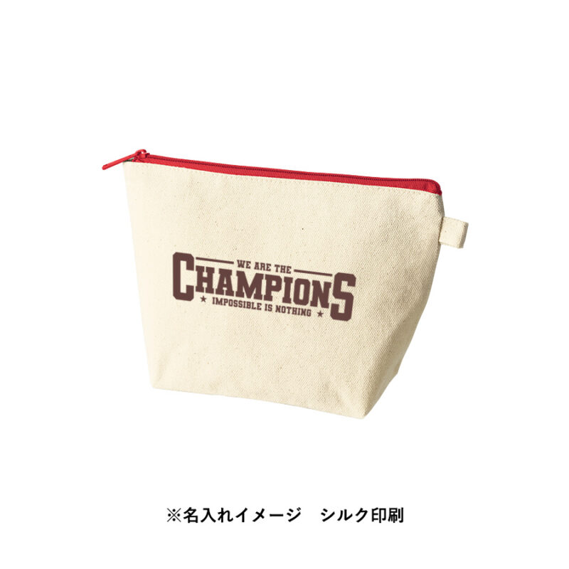 カラーファスナーキャンバスデイリーポーチ　イエロー（8）