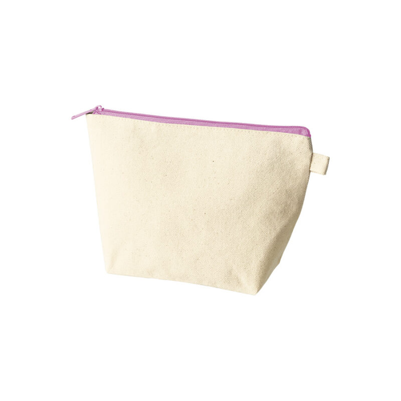 カラーファスナーキャンバスデイリーポーチ パープル