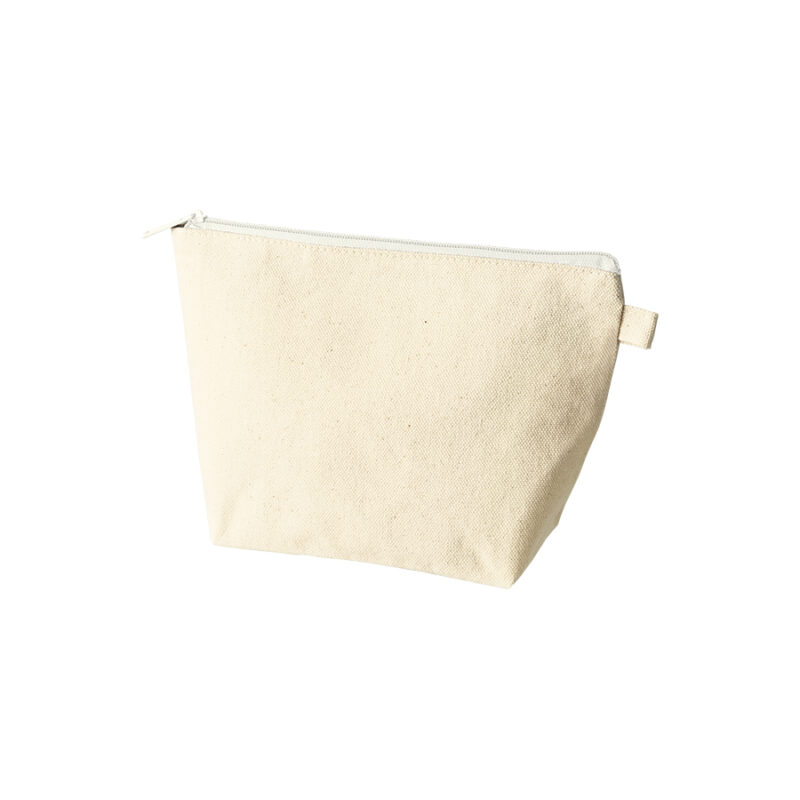 カラーファスナーキャンバスデイリーポーチ ホワイト