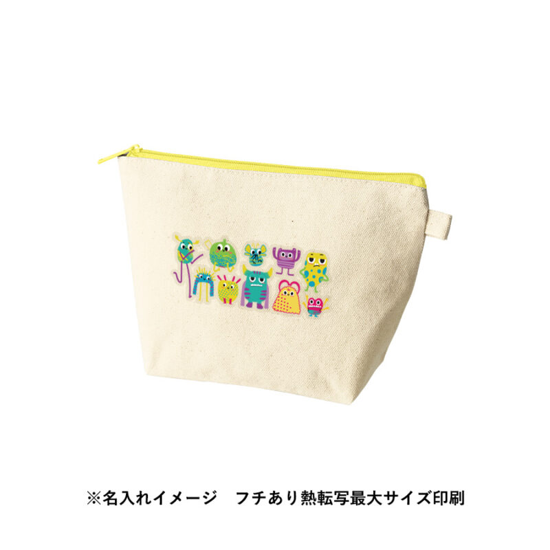 カラーファスナーキャンバスデイリーポーチ　オリーブ（9）