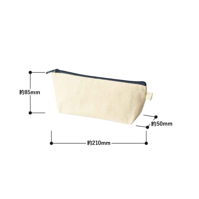 カラーファスナーキャンバスロングポーチ　ホワイト（3）