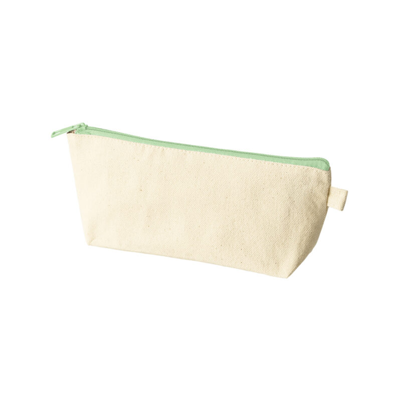 カラーファスナーキャンバスロングポーチ オリーブ