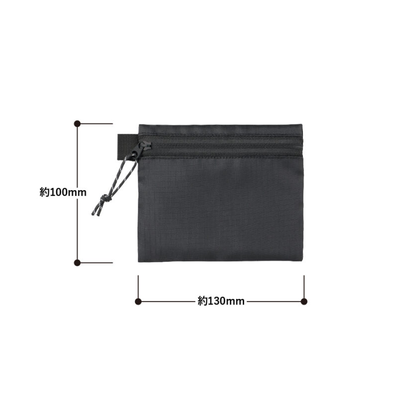 リップストップフラットポーチ(SS)　ネイビー（2）