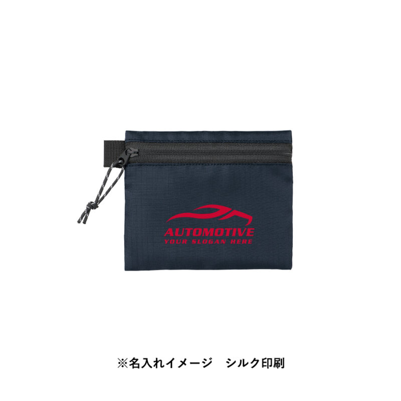 リップストップフラットポーチ(SS)　ブラック（7）