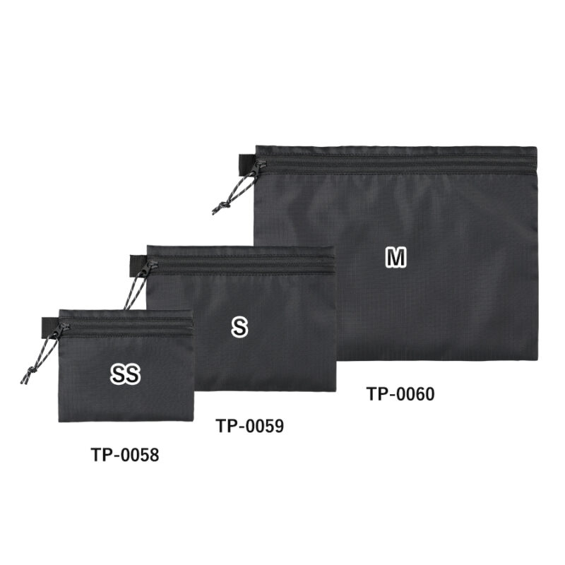 リップストップフラットポーチ(SS)　ベージュ（3）