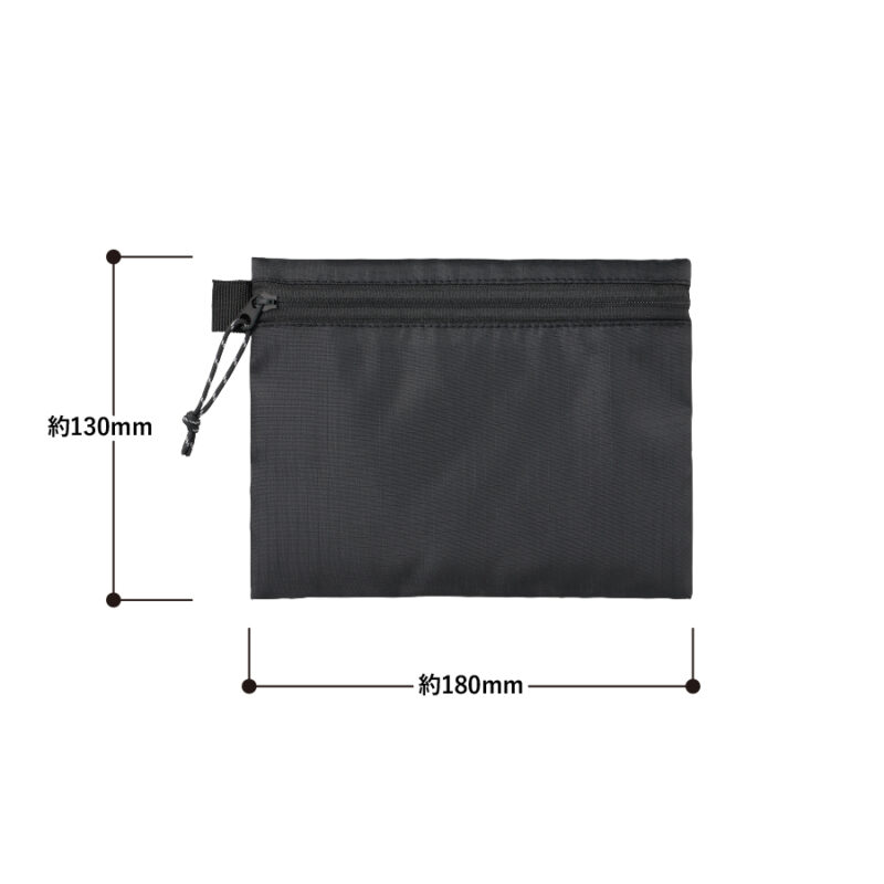 リップストップフラットポーチ(S)　ネイビー（2）