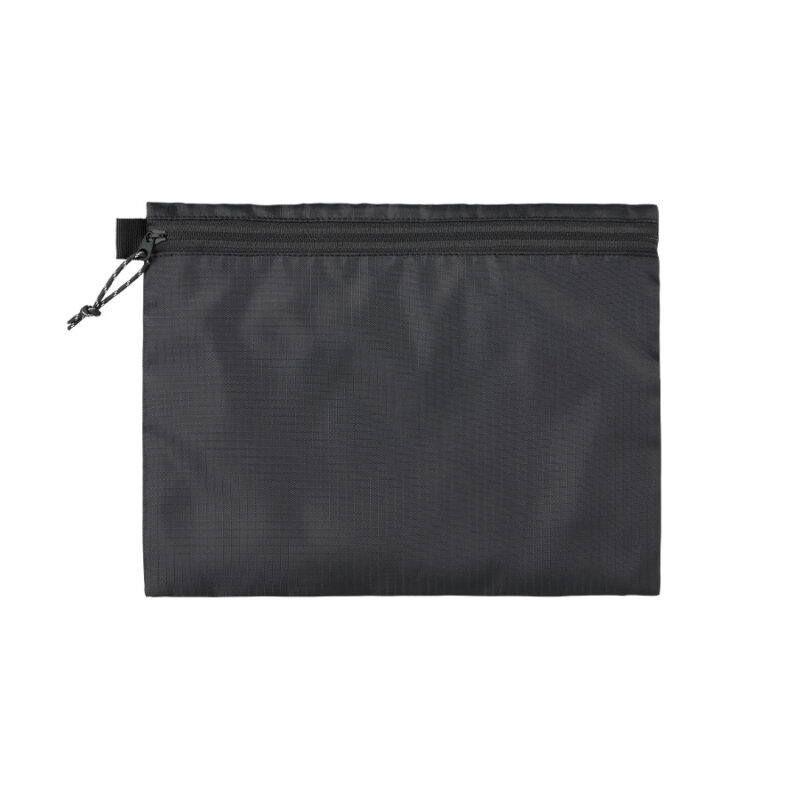 リップストップフラットポーチ(M) ブラック