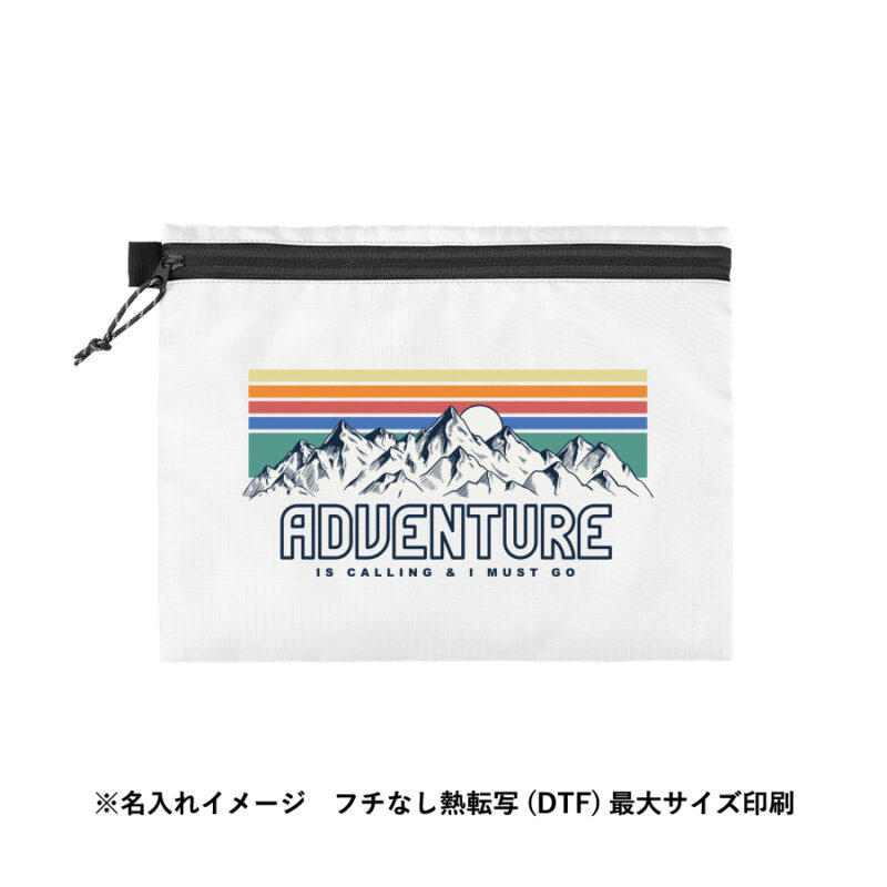 リップストップフラットポーチ(M) ブラック（8）