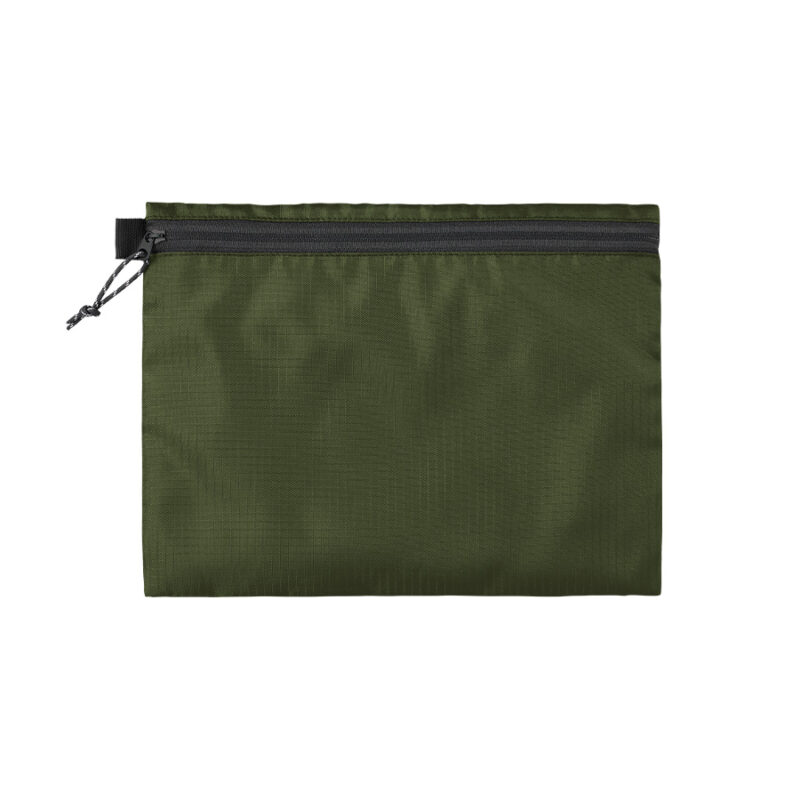 リップストップフラットポーチ(M) カーキ