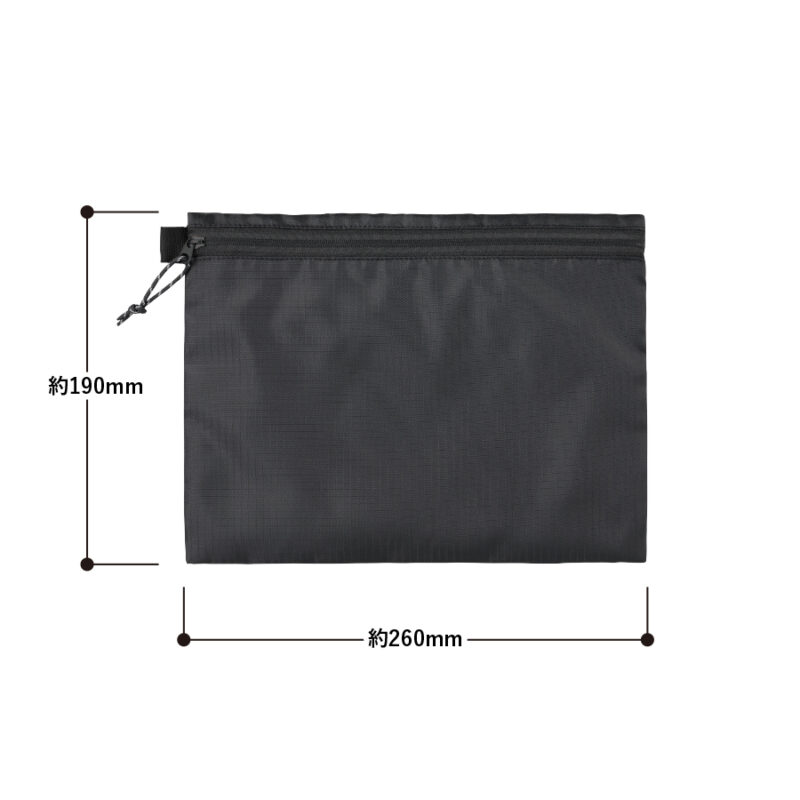 リップストップフラットポーチ(M) カーキ（2）