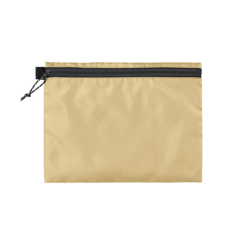 リップストップフラットポーチ(M) ベージュ