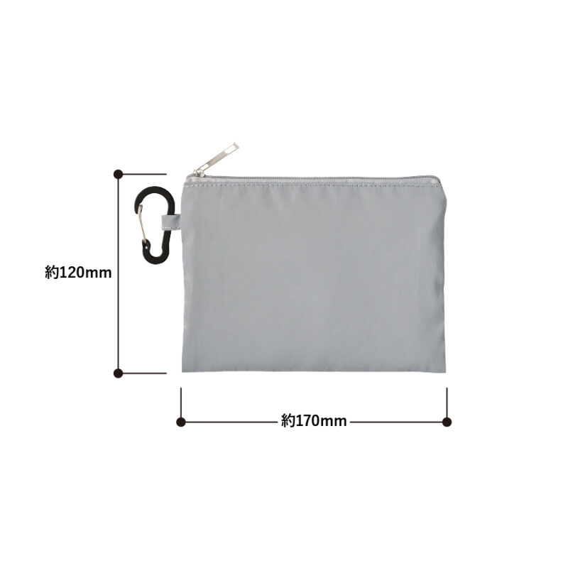 リフレクターポーチ(M)グレー（3）