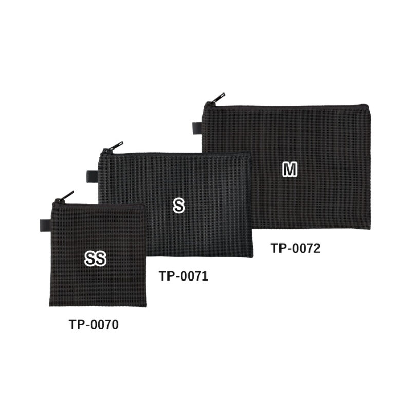 ハードメッシュフラットポーチ(SS) スモークブルー（4）