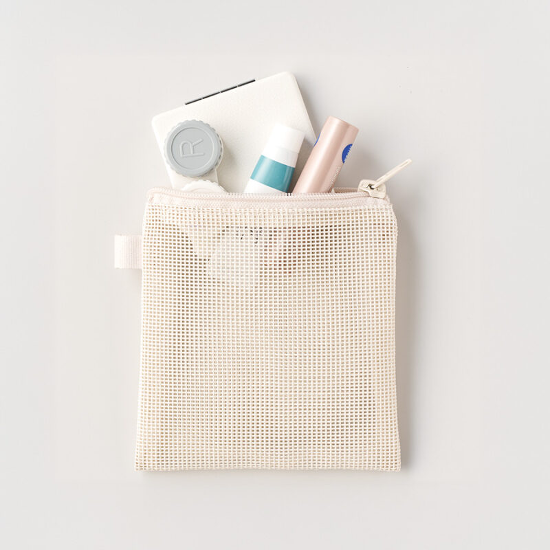 ハードメッシュフラットポーチ(SS) ナチュラルホワイト（2）