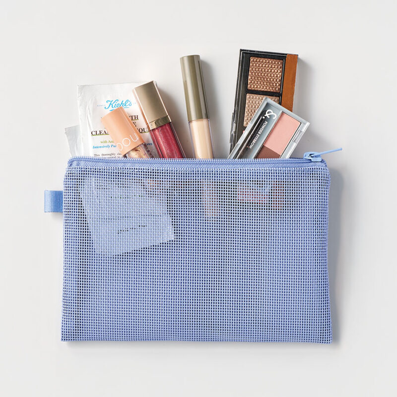 ハードメッシュフラットポーチ(S) ナチュラルホワイト（2）