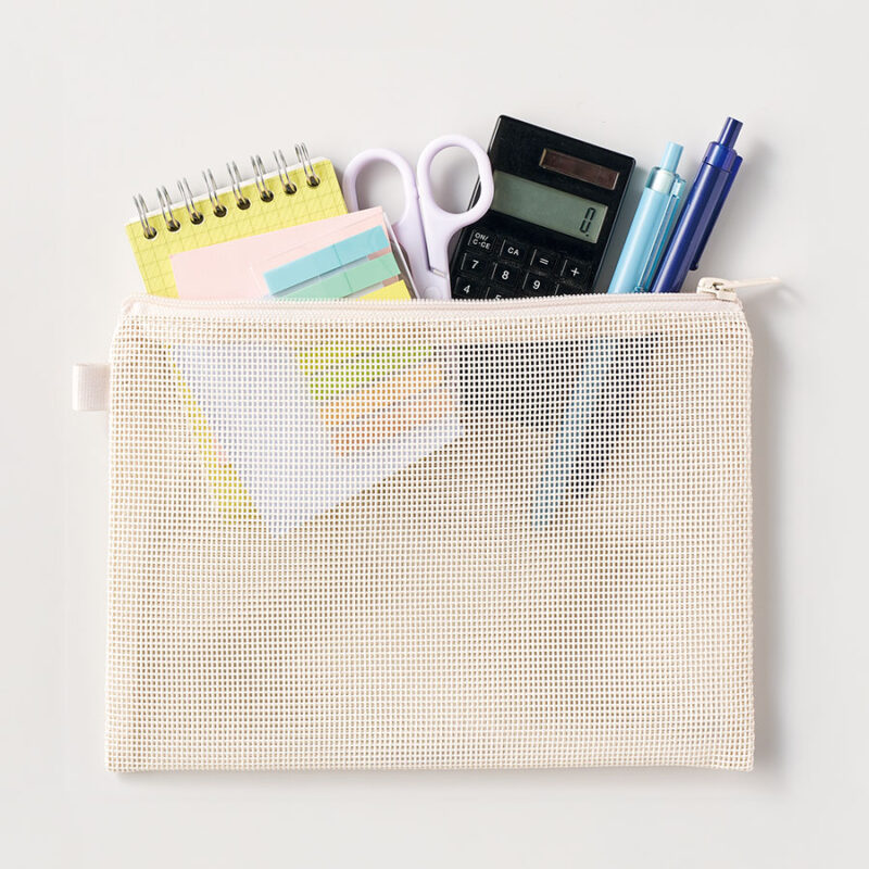 ハードメッシュフラットポーチ(M) ブラック（2）