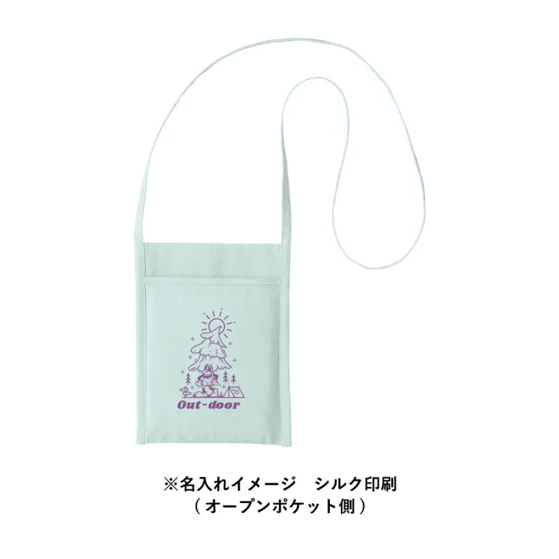 厚手コットンミニサコッシュ ブラック（6）