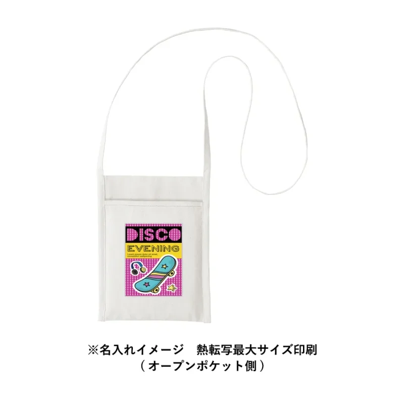 厚手コットンミニサコッシュ ブラック（7）