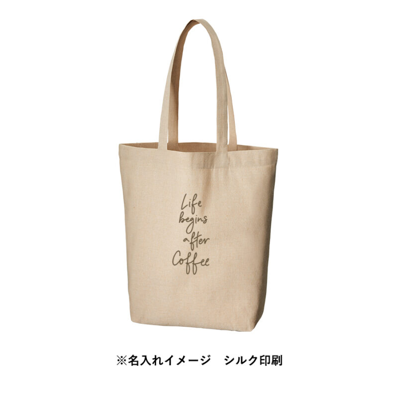 シャンブリックマチ付トート(L)　グレー（7）