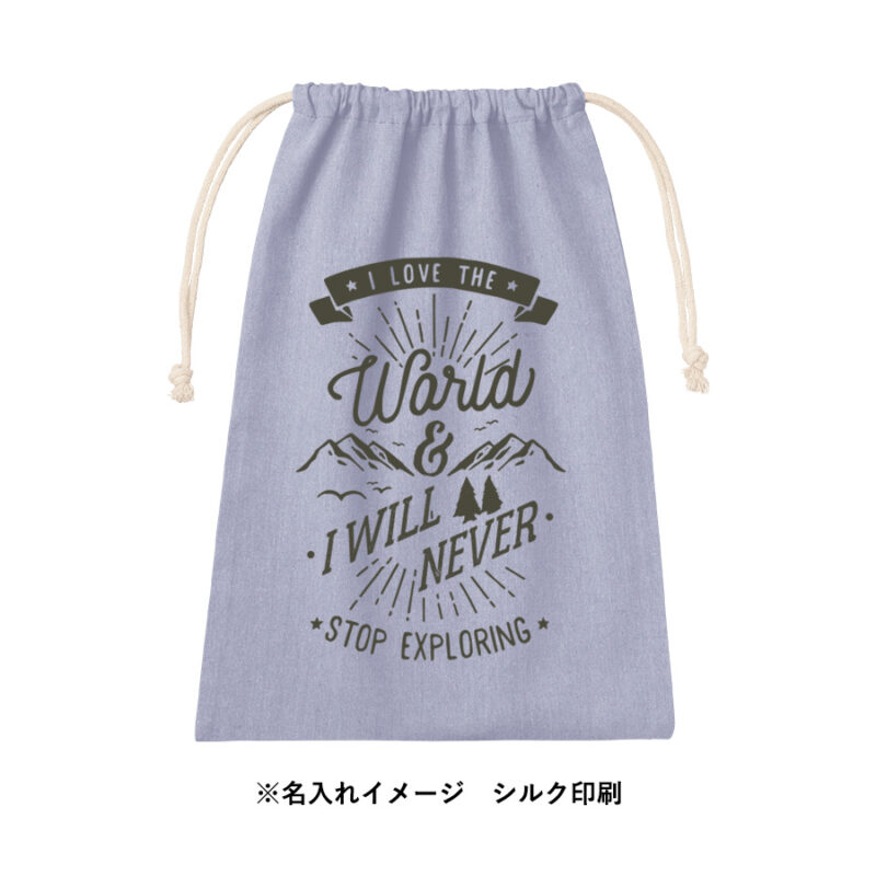 シャンブリック巾着(L)　ベージュ（8）