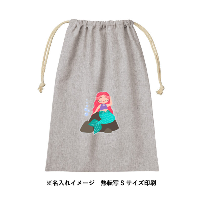 シャンブリック巾着(L)　ベージュ（9）