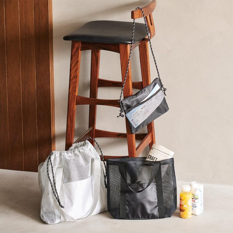 メッシュライントート(L) ホワイト（3）