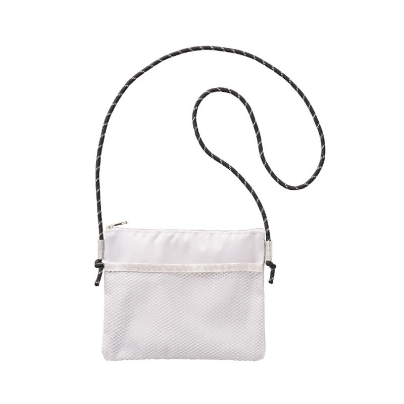 メッシュポケットサコッシュ グレー