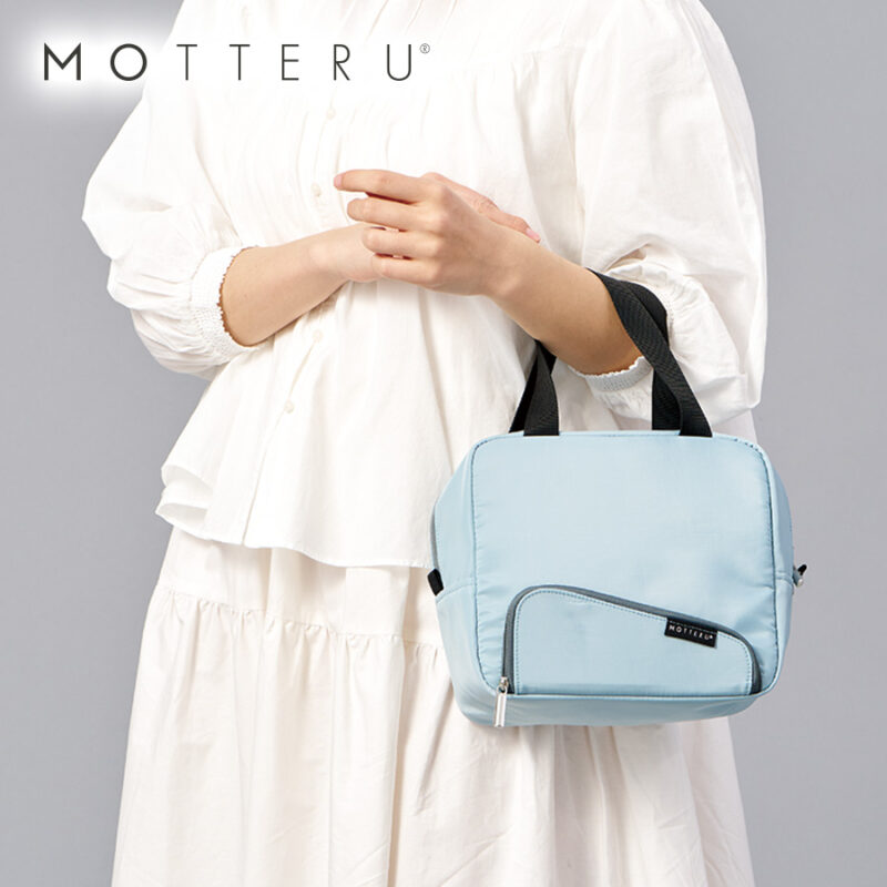 スマホが立てられるクーラーランチバッグ　ブラック（3）