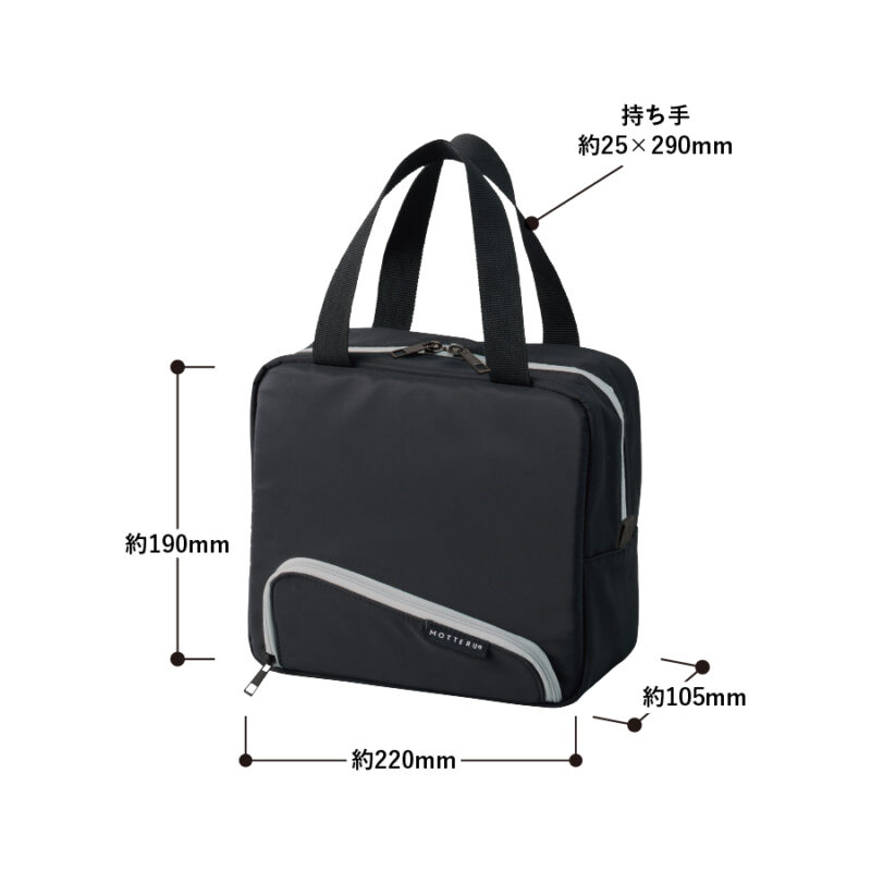 スマホが立てられるクーラーランチバッグ　ライトブルー（4）