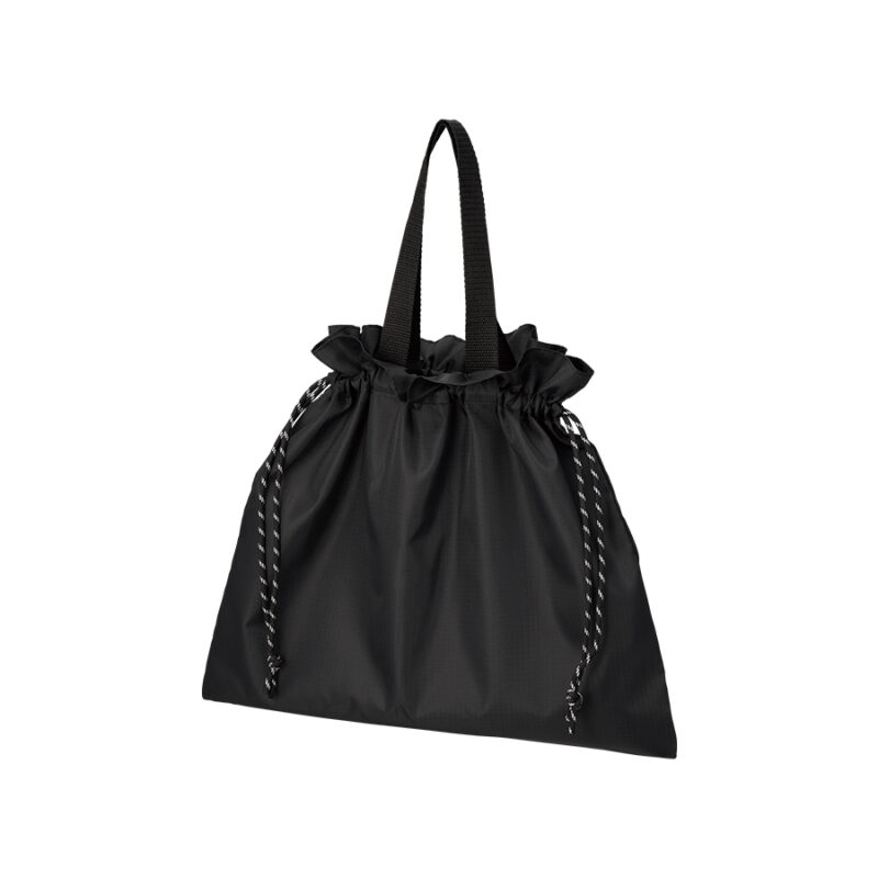 リップストップ巾着バッグ ブラック