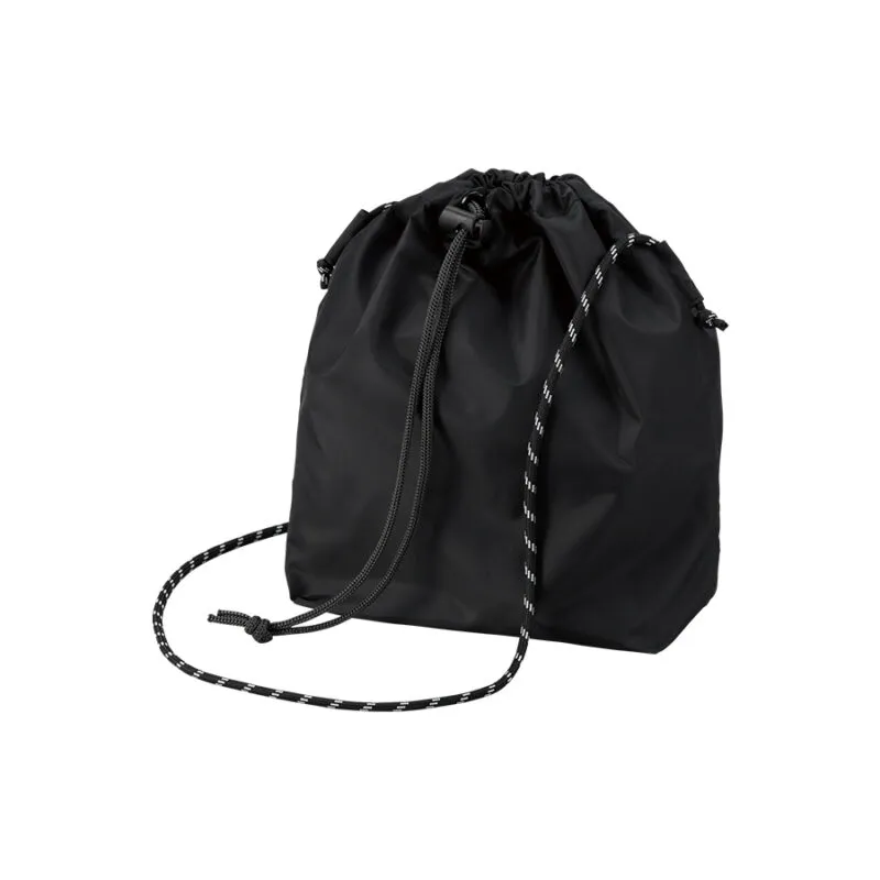 ファインライトポリ巾着ショルダー ブラック