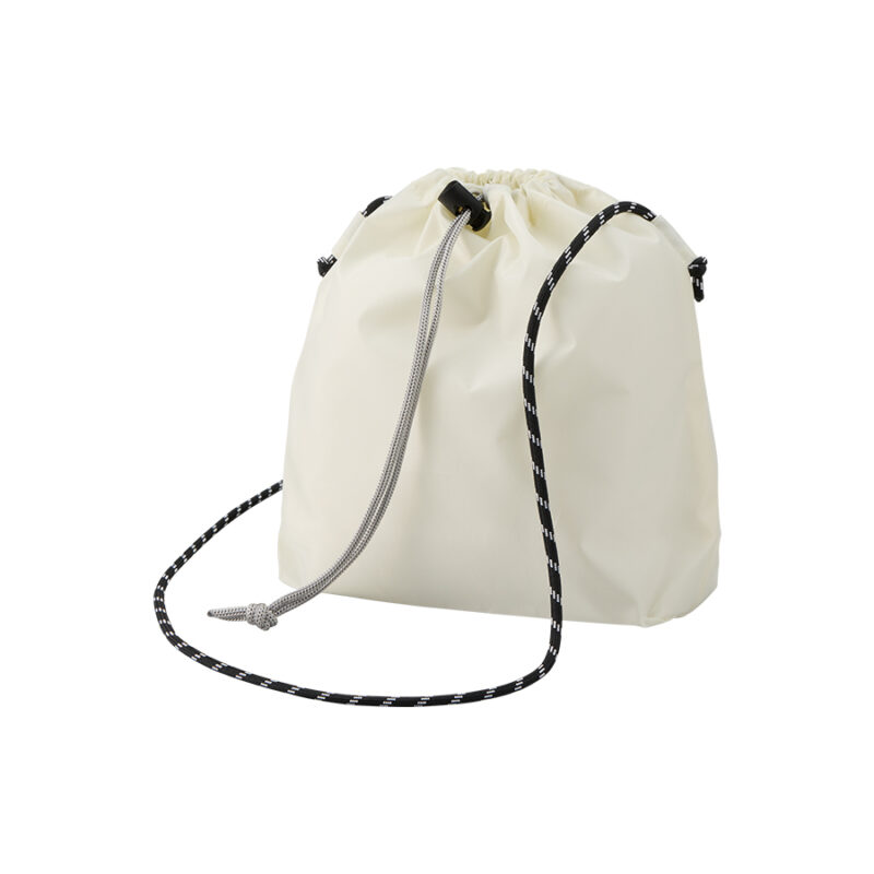 ファインライトポリ巾着ショルダー ナチュラルホワイト