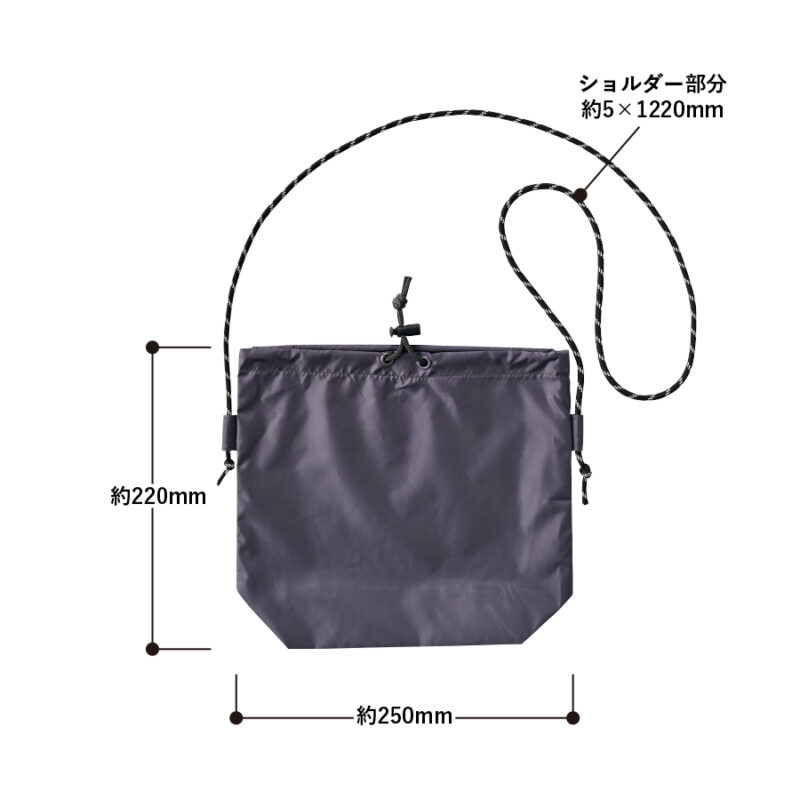 ファインライトポリ巾着ショルダー オリーブ（2）