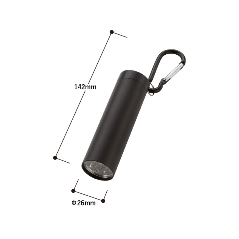 LED9灯カラビナ付ライト スムース マットシルバー（3）