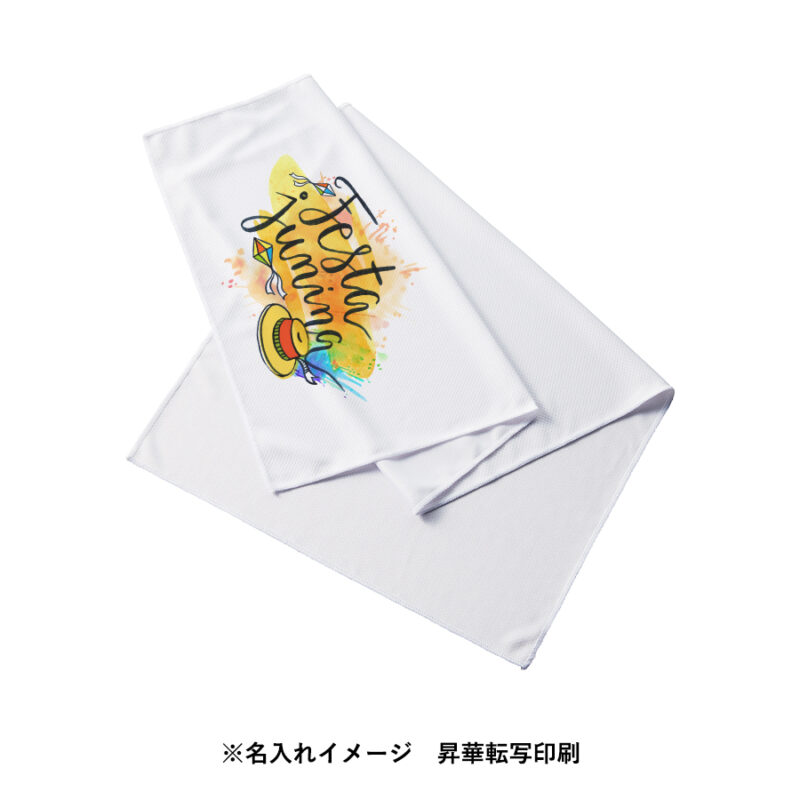 涼感フェイスタオル(巾着付) ブルー（6）