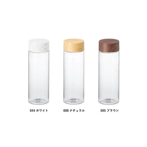 木目調キャップスリムクリアボトル500ml ナチュラル（2）
