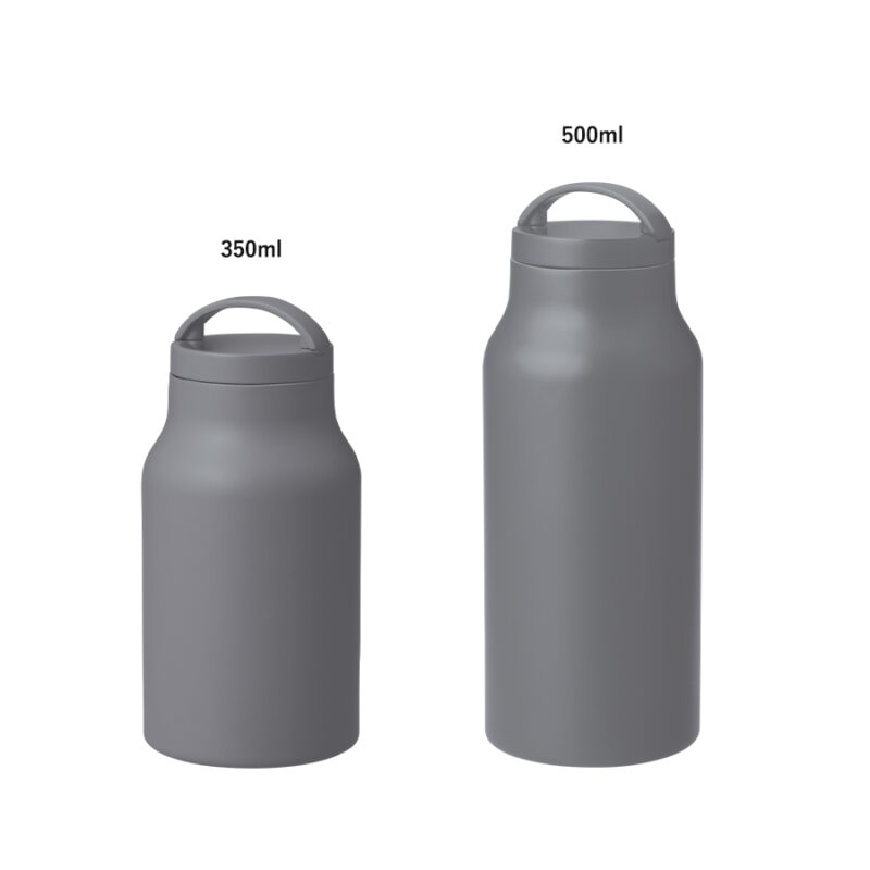 Handitシンプルサーモボトル350ml　チャコールブラック（8）