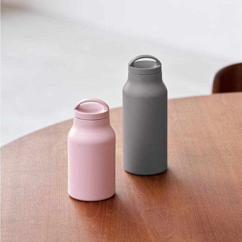 Handitシンプルサーモボトル350ml　チャコールブラック（13）