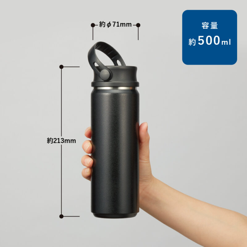 ZaLattoサーモハンドルスタイルボトル500ml　ver.2　ホワイト（2）