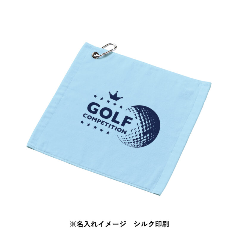 プリントしやすいコットンシャーリングカラビナ付ハンドタオル ホワイト（16）