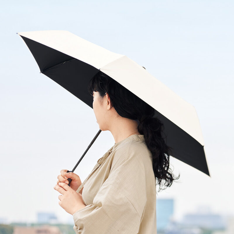 自動開閉遮光折りたたみ傘(軽量タイプ)　オフホワイト（15）