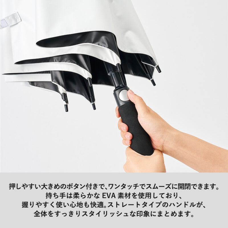 ゴルフベーシック遮光長傘 ホワイト（4）