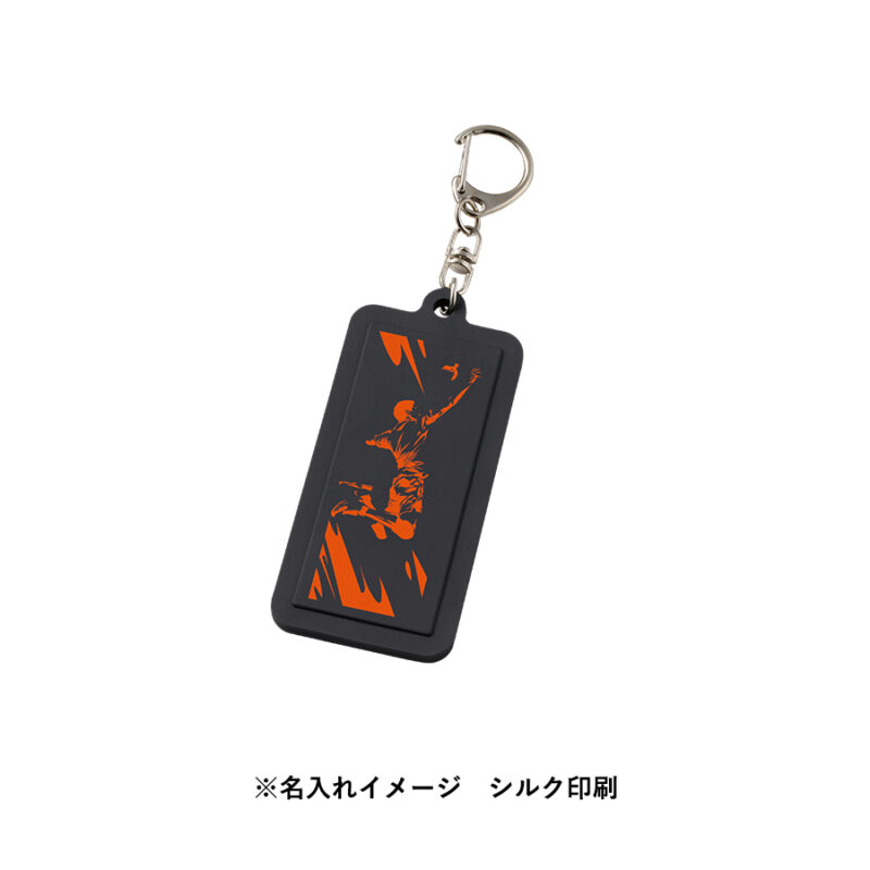 ラバーキーホルダー(スクエア型)ホワイト（8）