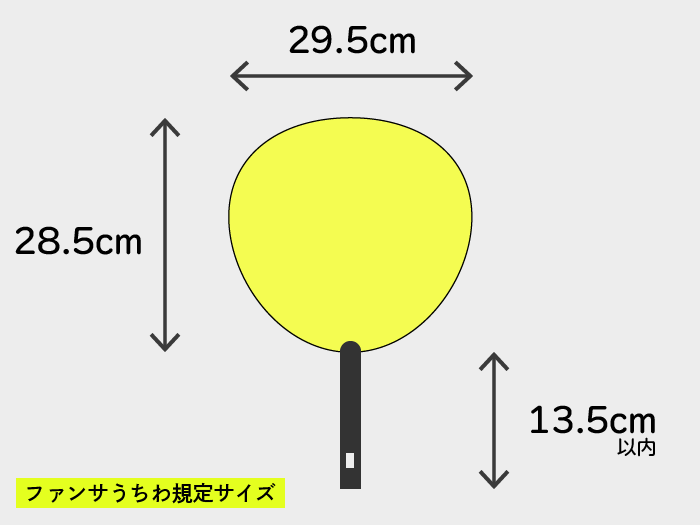 ファンサうちわの規定サイズ