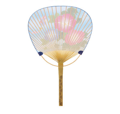 既成柄竹うちわ　中万（4）