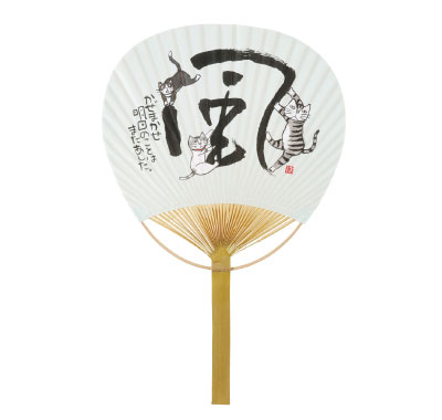 既成柄竹うちわ　唐月